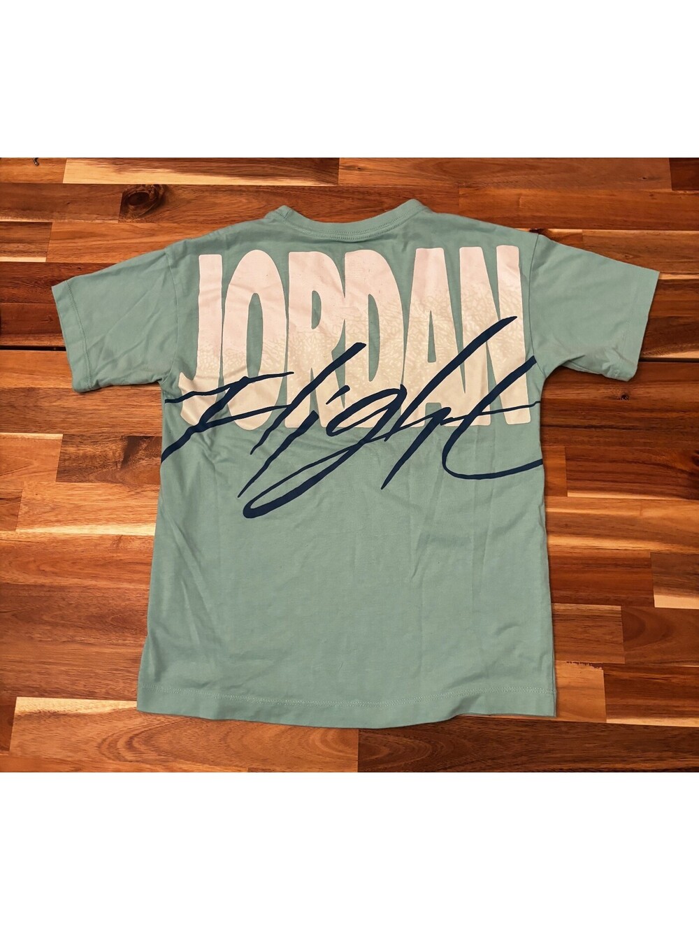 Jordan Flight Kids T-Shirt Size 12-13 Years Light Blue Green (2111)
